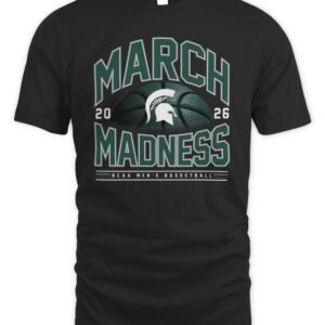 Michigan State Spartans NCAA Men's Basketball March Madness 2026 T-Shirt