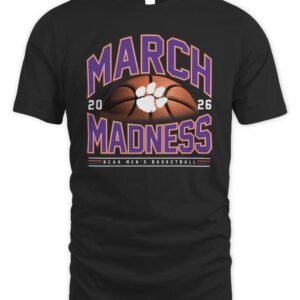 Clemson Tigers NCAA Men's Basketball March Madness 2026 T-Shirt