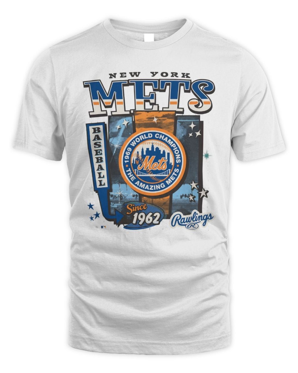 New York Mets Cooperstown Rawlings Poster '47 Foundation Hoodie