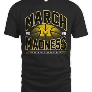 Michigan Wolverines NCAA Men's Basketball March Madness 2026 T-Shirt
