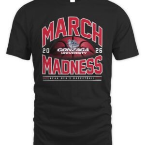 Gonzaga NCAA Men's Basketball March Madness 2026 T-Shirt