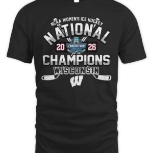 Wisconsin Badgers 2025 Women's Hockey Champions T-Shirt
