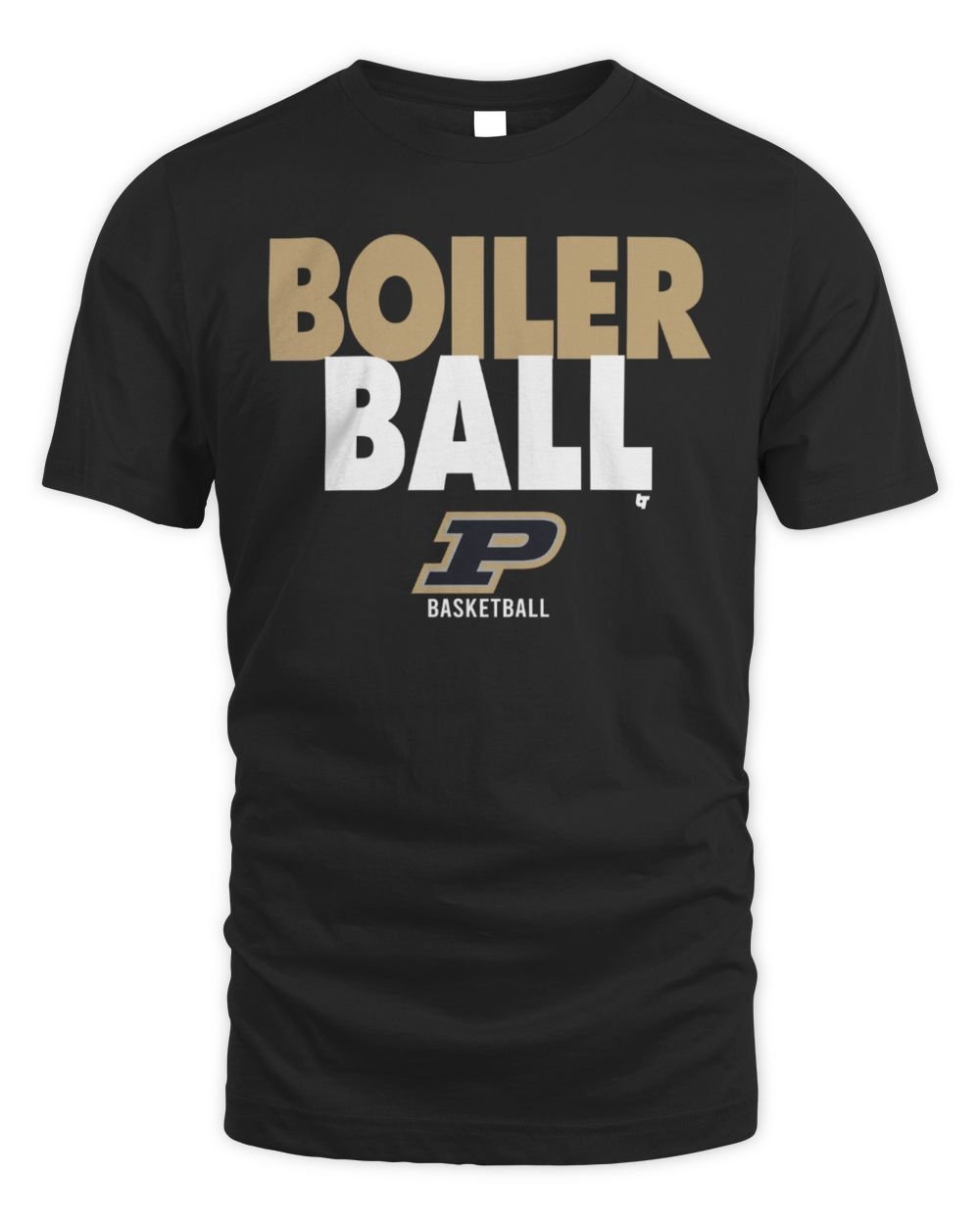 Purdue Basketball Boiler Ball Text Stack T Shirt