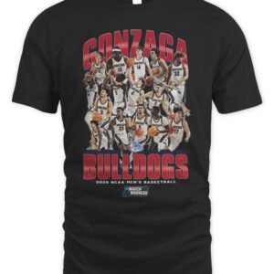Gonzaga NCAA Men's Basketball March Madness 2026 Team Collage T-Shirt