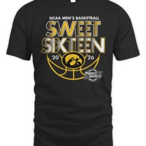 Iowa Hawkeyes 2026 Men's Basketball Tournament March Madness Sweet Sixteen T Shirt