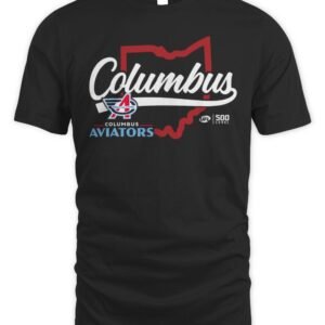 UFL Shop Columbus Aviators State Map T Shirt