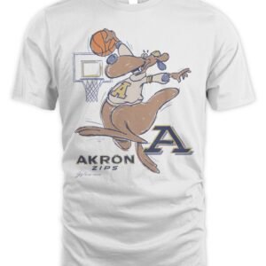 Akron Zip Cartoon Basketball T Shirt