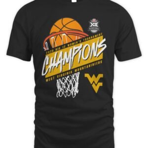 West Virginia Mountaineers 2026 Big 12 Women's Basketball Tournament Champions T-Shirt