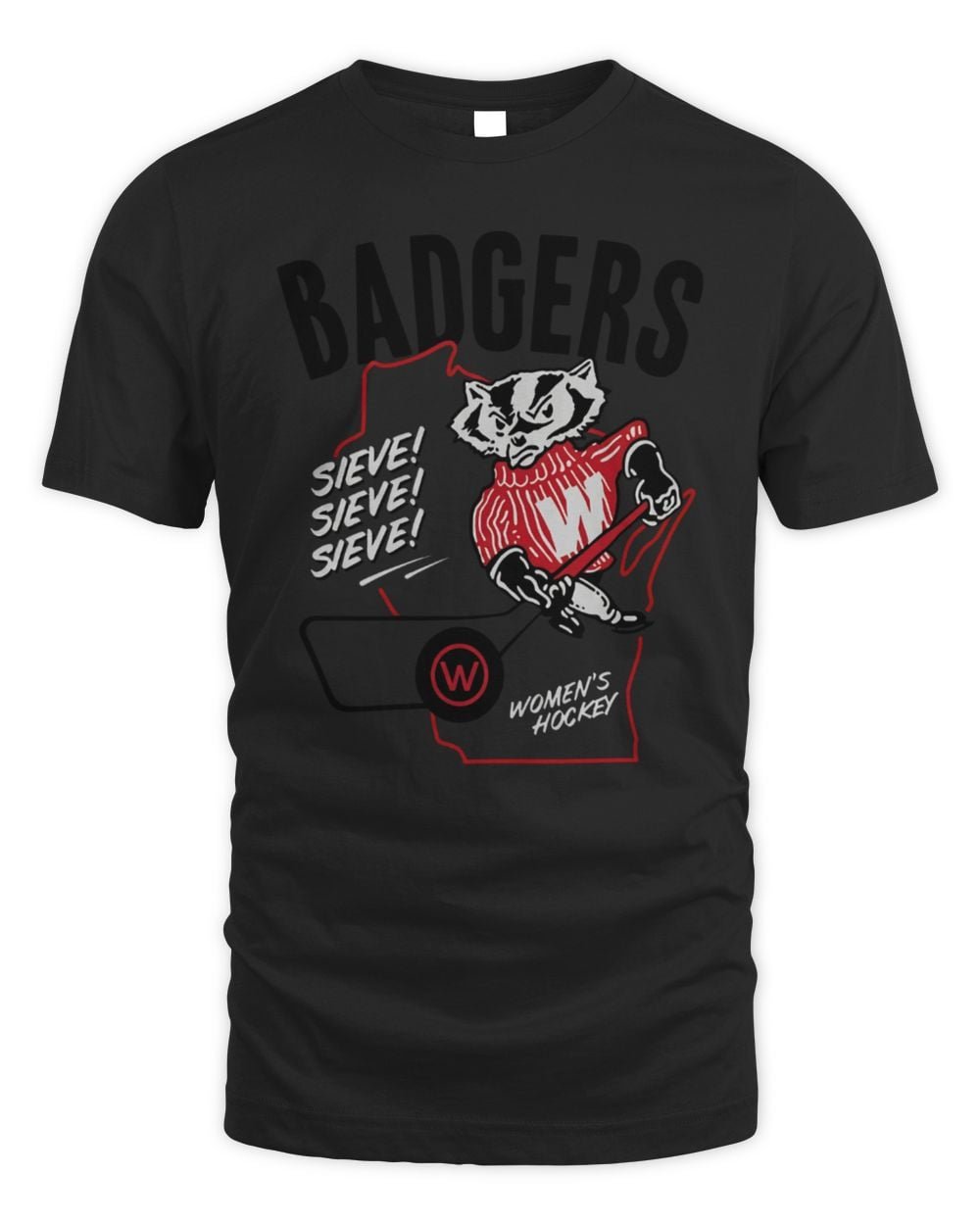 Wisconsin Badgers Women's Hockey T-Shirt Hoodie