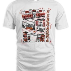 Nebraska Campus Landmarks T Shirt Hoodie