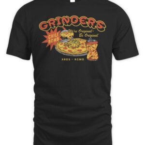 Grinders Chili Bomb Pizza Black T Shirt Hoodie