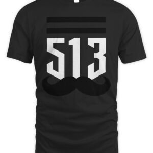 The 513 Stache Cincinnati Baseball T Shirt Hoodie