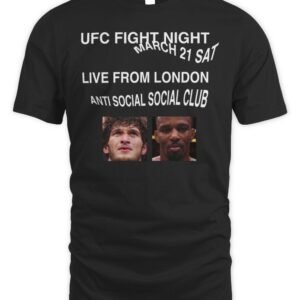 UFC Store Anti Social Social Club x UFC UK Live T-Shirt