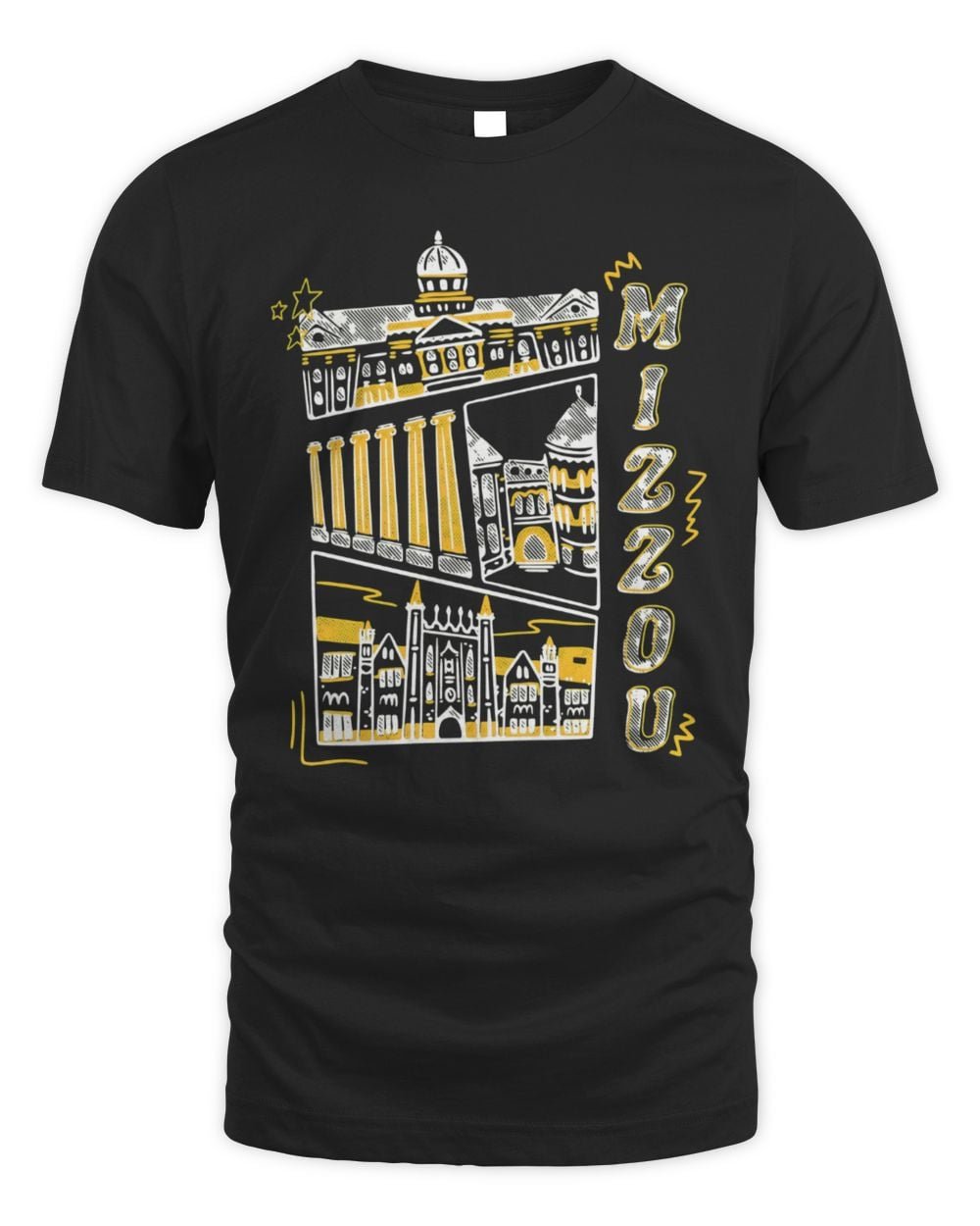 Mizzou Campus Landmarks T Shirt Hoodie