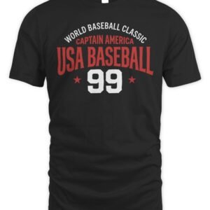The Yankee Report Shop Captain America USA Baseball 99 Vintage T-shirt