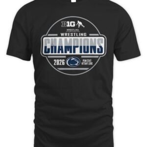 Penn State Nittany Lions 2026 Big Ten Men's Wrestling Tournament Champions Locker Room T-Shirt Hoodie