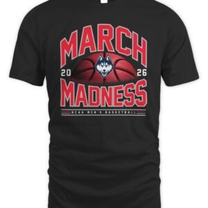 UConn Huskies NCAA Men's Basketball March Madness 2026 T-Shirt