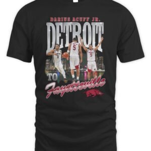 Darius Acuff Jr Arkansas Razorbacks Pepper Detroit to Fayetteville Hoodie
