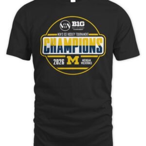 Michigan Wolverines 2026 Big Ten Hockey Champions T Shirt