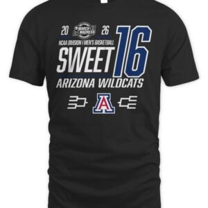 Arizona Wildcats 2026 NCAA March Madness Sweet 16 Bound T Shirt