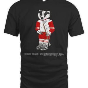 Wisconsin Badger Team Hockey Badger Bear T-Shirt Hoodie