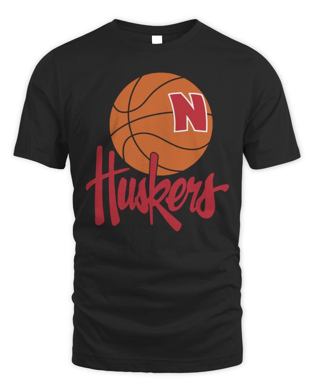 Nebraska Cornhuskers 1990s Basketball Logo T Shirt
