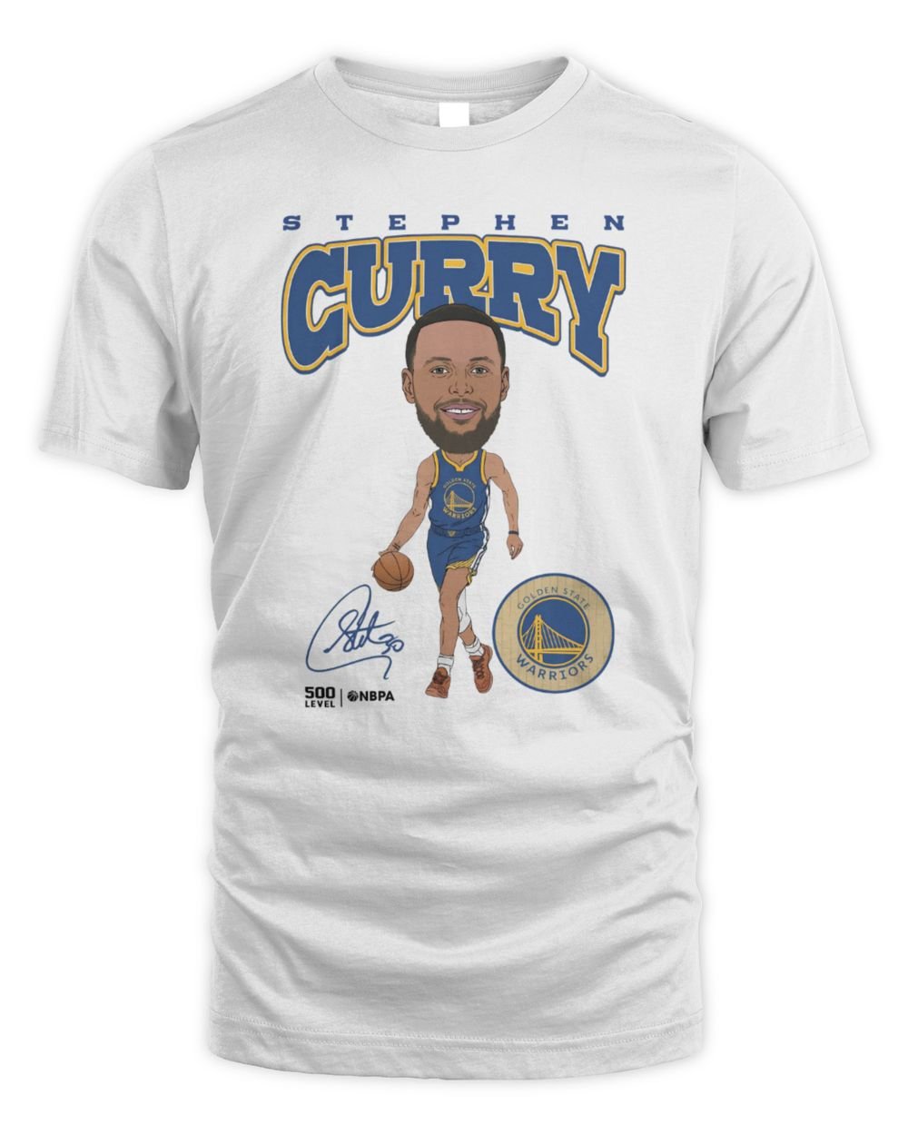 Stephen Curry Golden State Warriors 500 Level Hardwood Comic T-Shirt