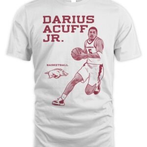 Darius Acuff Jr Arkansas Razorbacks Monochrome T Shirt
