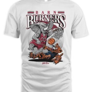 Alabama Crimson Tide And Auburn Tigers Barn Burners T Shirt