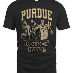 Purdue Boilermakers Basketball Big Three Boiler Ball T Shirt