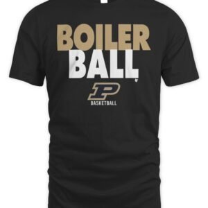 Purdue Basketball Boiler Ball Text Stack Hoodie