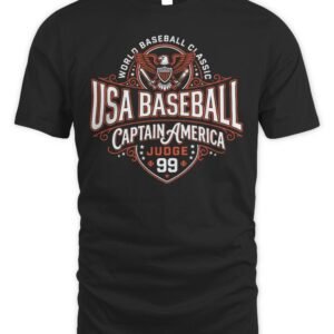 USA Baseball Captain America Crest T Shirt Hoodie