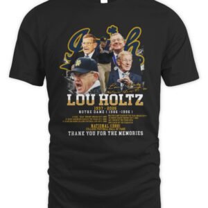 R.I.P Lou Holtz x Notre Dame Fighting Irish 1937-2026 T Shirt
