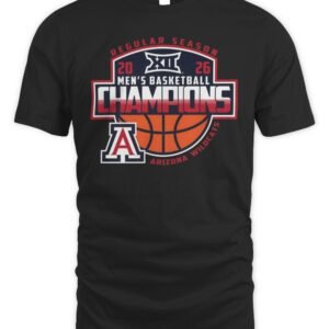 Arizona Wildcats 2026 Big 12 Men's Basketball Regular Season Champions T-Shirt Hoodie