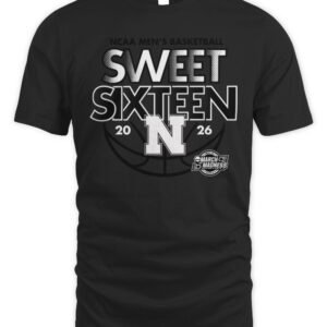 Nebraska Huskers 2026 NCAA Men's Basketball Sweet Sixteen T Shirt