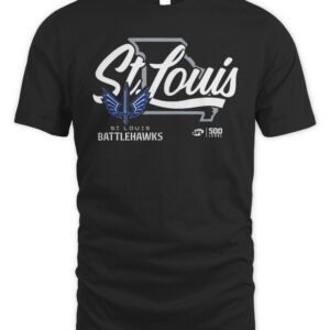 St Louis Battlehawks State Map T Shirt Hoodie