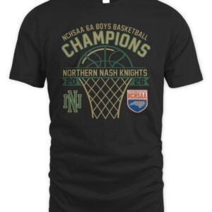 Northern Nash Knights 6A Boys Basketball Champions 2026 T Shirt