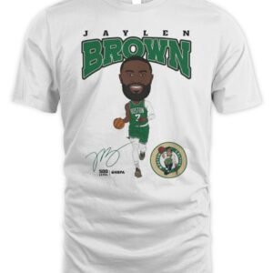 Jaylen Brown Boston Celtics 500 Level Hardwood Comic T-Shirt