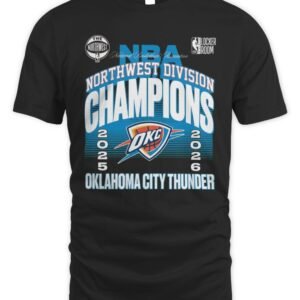 Oklahoma City Thunder 2025 2026 Northwest Division Champions T-Shirt