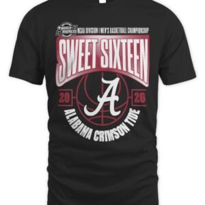 Alabama Crimson Tide 2026 NCAA Men's Basketball Tournament March Madness Sweet 16 T-Shirt