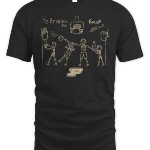Purdue Boilermakers Basketball Braden Smith Drawing T Shirt