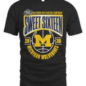 Michigan Wolverines 2026 NCAA Men's Basketball Tournament March Madness Sweet 16 Hoodie