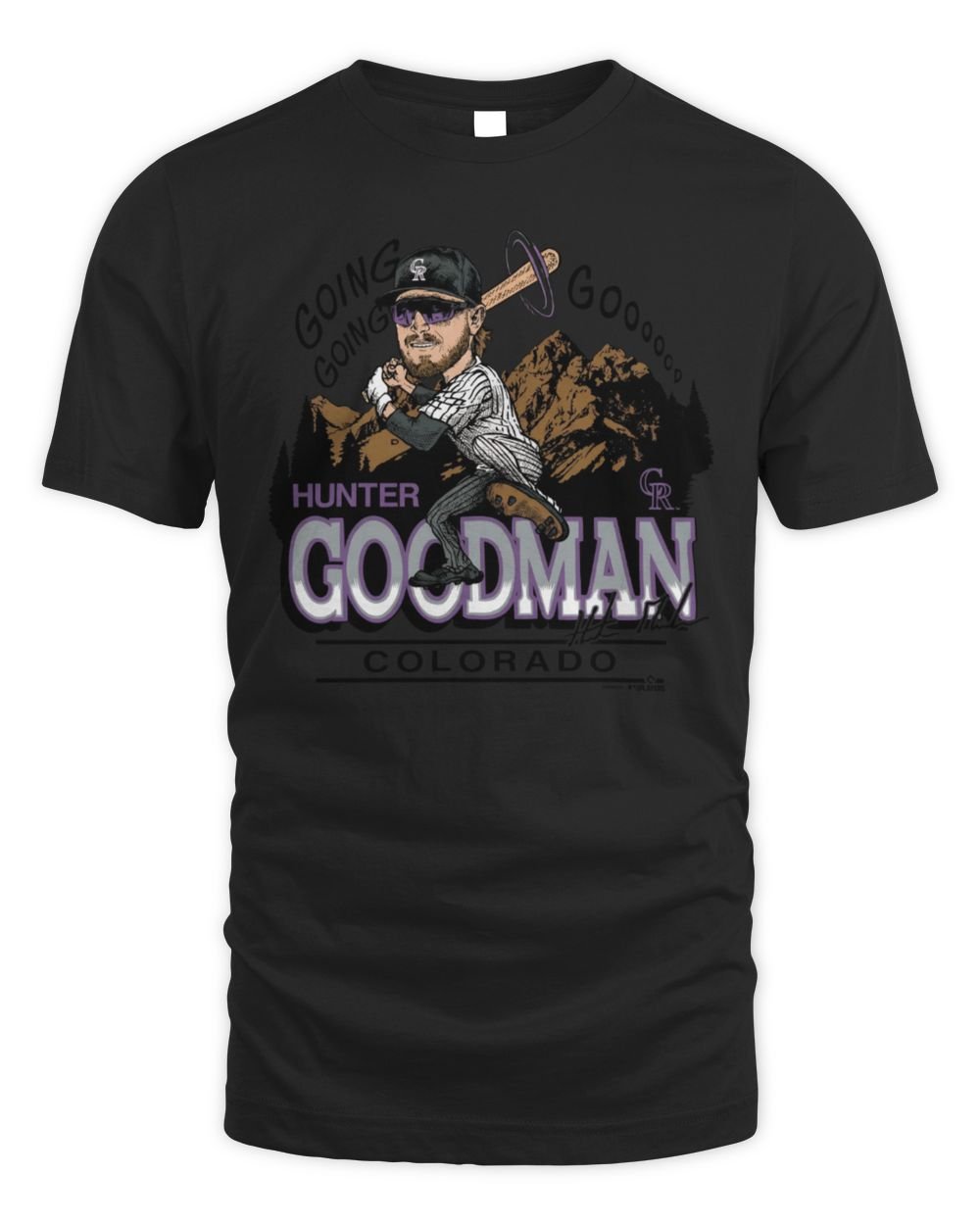 Rockies Hunter Goodman Signature T Shirt