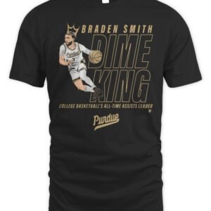Purdue Basketball Braden Smith All-Time Assists Record T Shirt