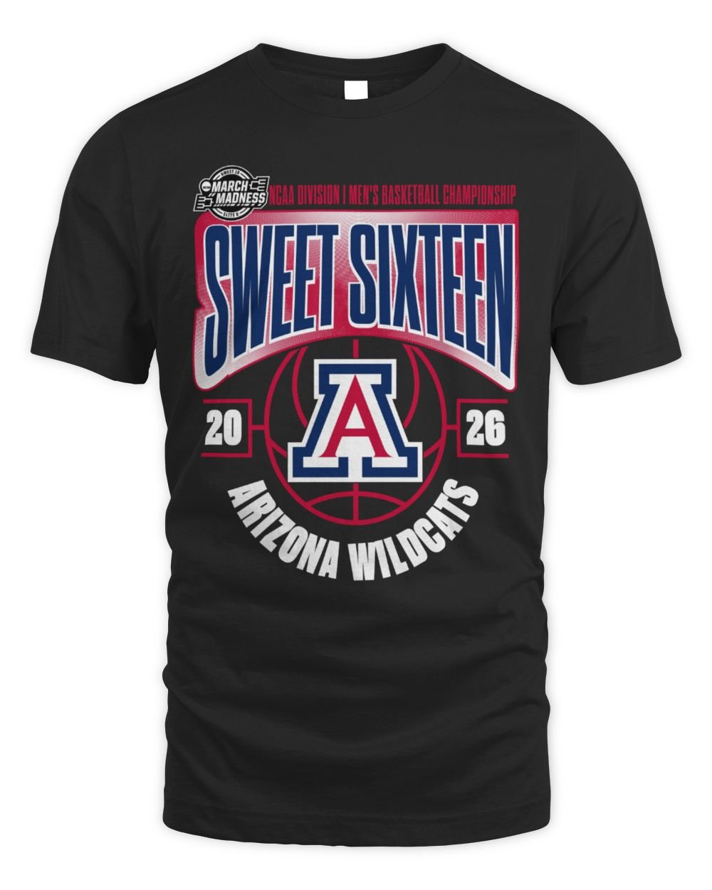 Arizona Wildcats 2026 NCAA Men's Basketball Tournament March Madness Sweet 16 Hoodie